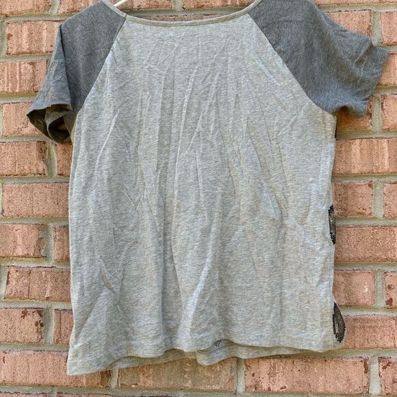 LOFT Gray Patterned Women's Top - Picture 5 of 5